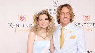 LOUISVILLE, KENTUCKY – MAY 06: (L-R) Dannielynn Birkhead and  Larry Birkhead attend Kentucky Derby 149 at Churchill Downs on May 06, 2023 in Louisville, Kentucky.