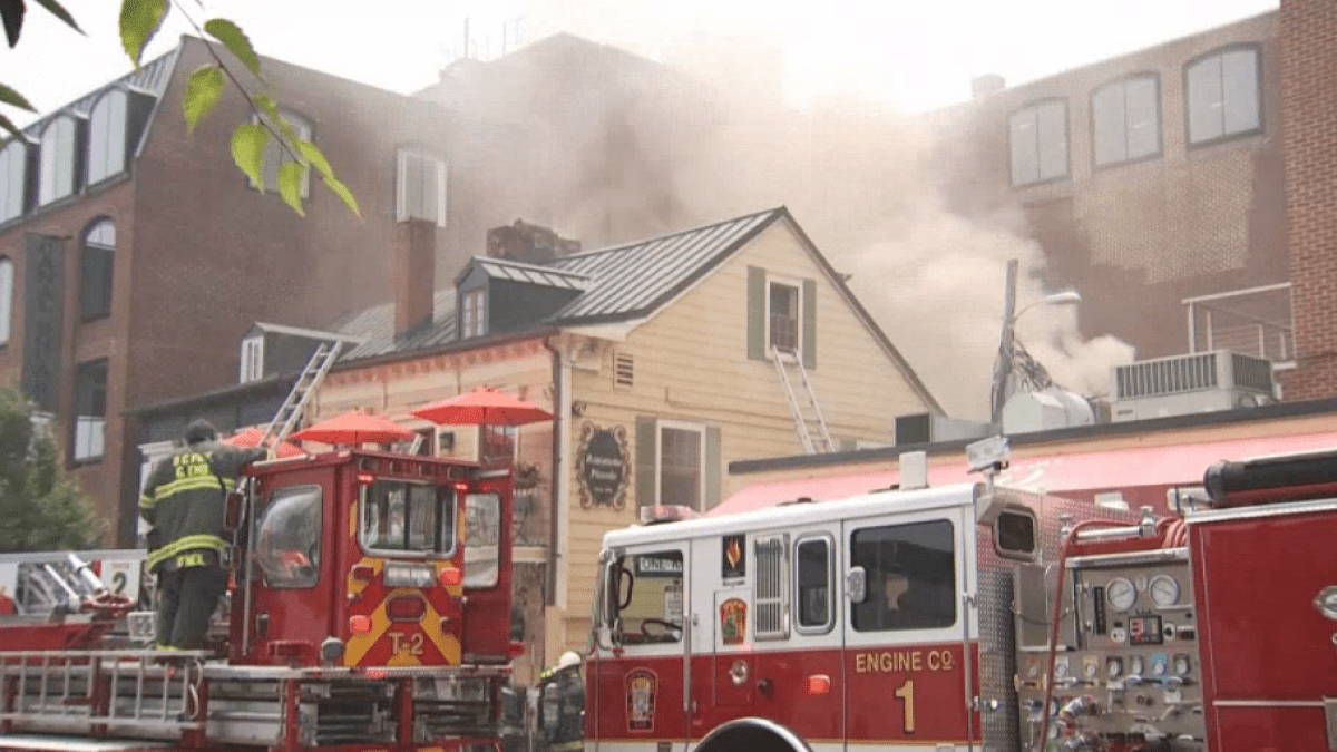 Roof collapses at California mall after fire