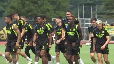 Arsenal practices at George Mason for MLS All-Star game