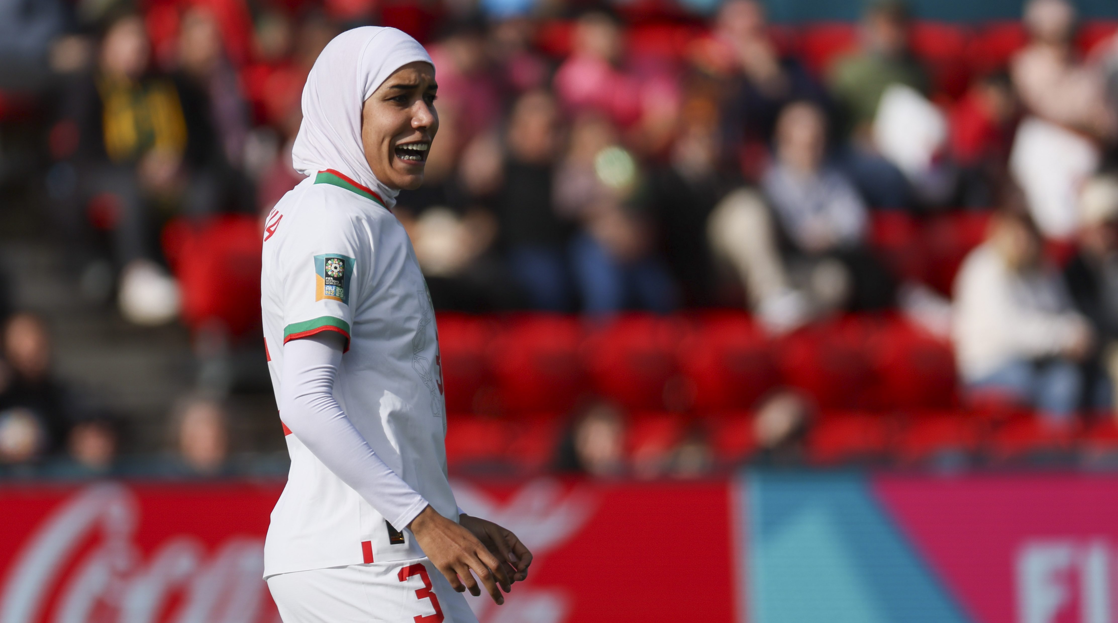 First senior-level Women's World Cup player to compete in hijab