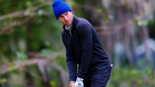 Justin Doeden plays his shot from the eighth tee during the second round of the Korn Ferry Tour Qualifying Tournament Final Stage at Landings Club-Marshwood Course on November 5, 2021 in Savannah, Georgia.