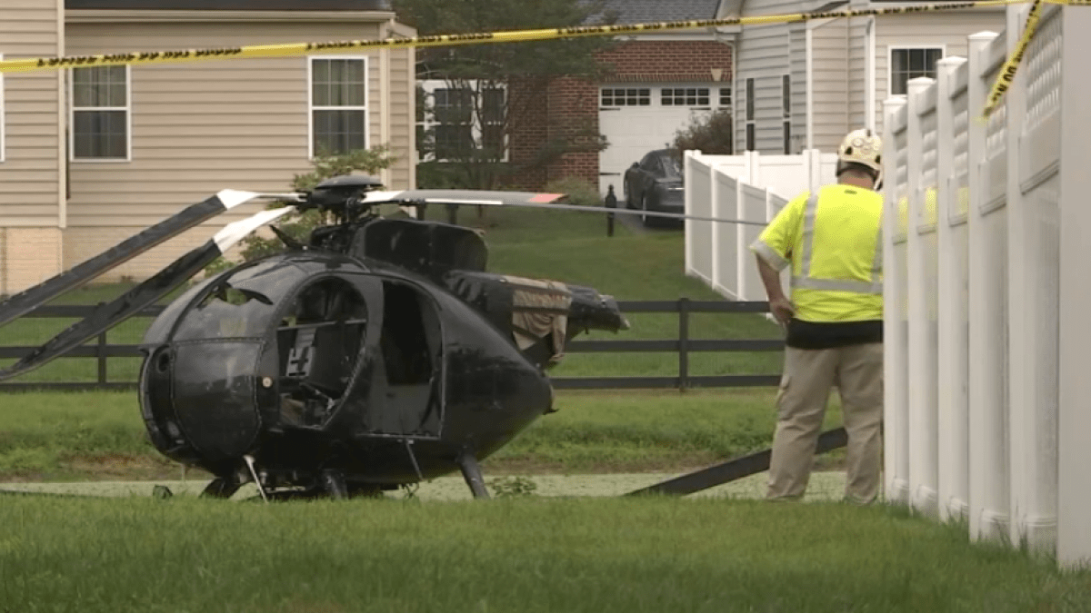 Helicopter crashes in Waldorf, narrowly missing homes NBC4 Washington