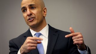 Neel Kashkari, President and CEO of the Federal Reserve Bank of Minneapolis, speaks during an interview with Reuters in New York City, New York, May 22, 2023.