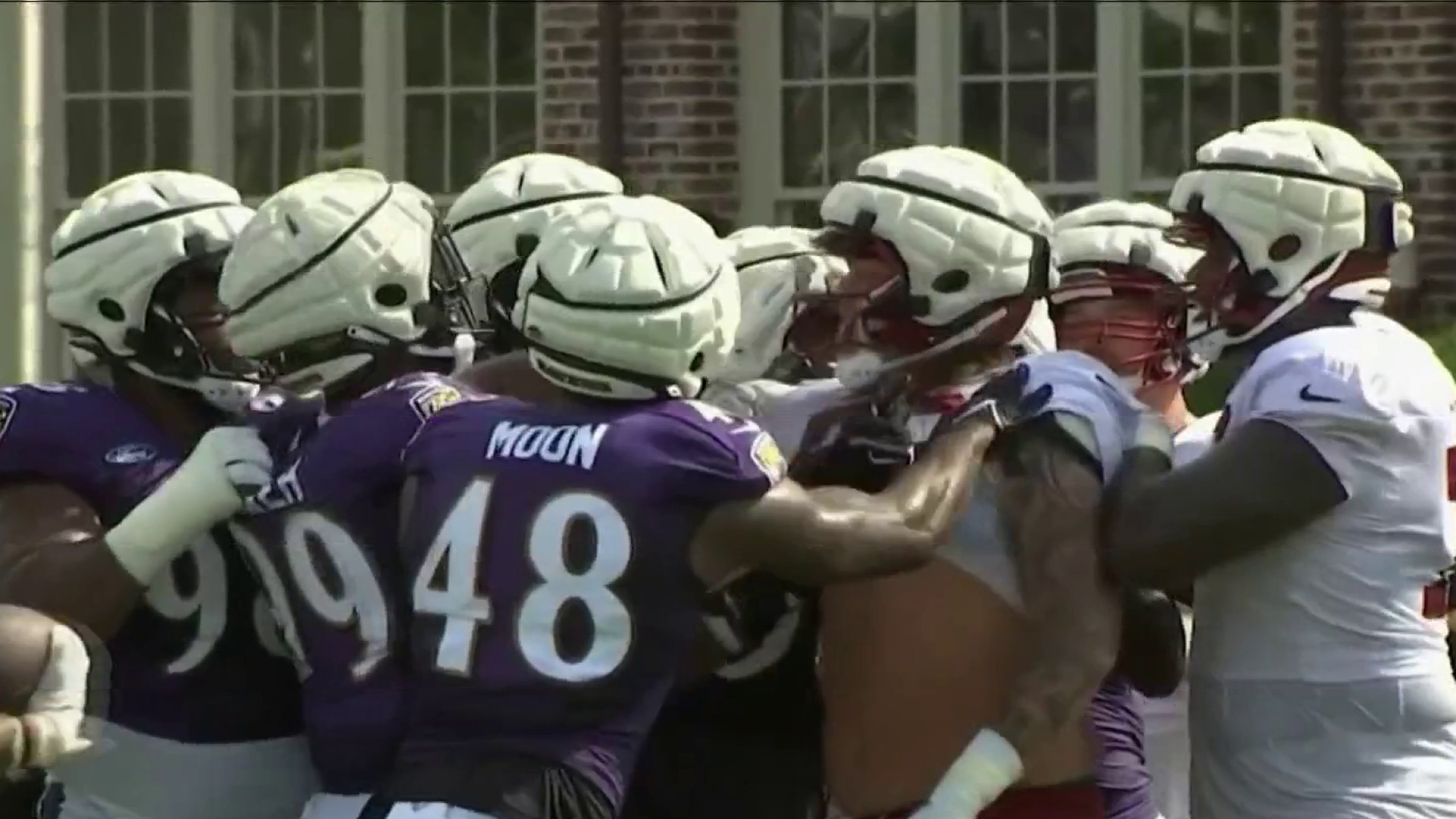 WATCH: Tempers flare in first joint practice between Ravens and Commanders