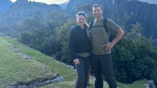 Jeremy Tillman and his fiancée Elizabeth Goodson in Peru.