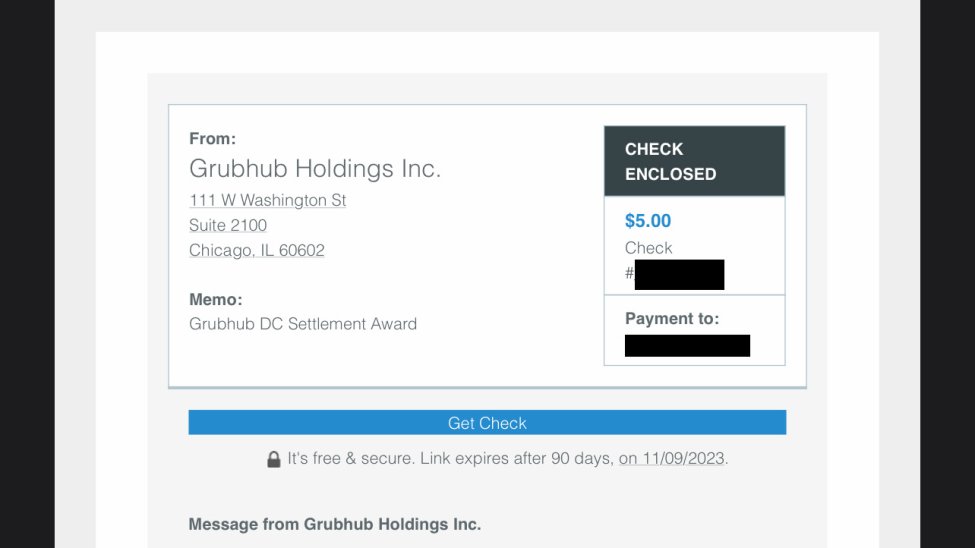 Why DC Grubhub users are getting e-checks (yes, they’re real) – NBC4
