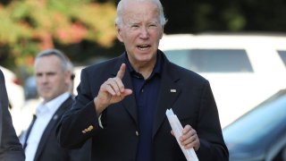 U.S. President Joe Biden leaves following services at St. Edmond’s Catholic Church in Rehoboth Beach, Delaware, September 3, 2023.