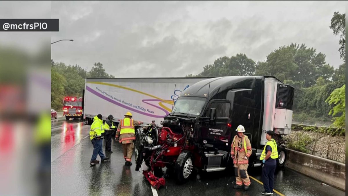 Tractor trailer blocking some outer loop lanes – NBC4 Washington