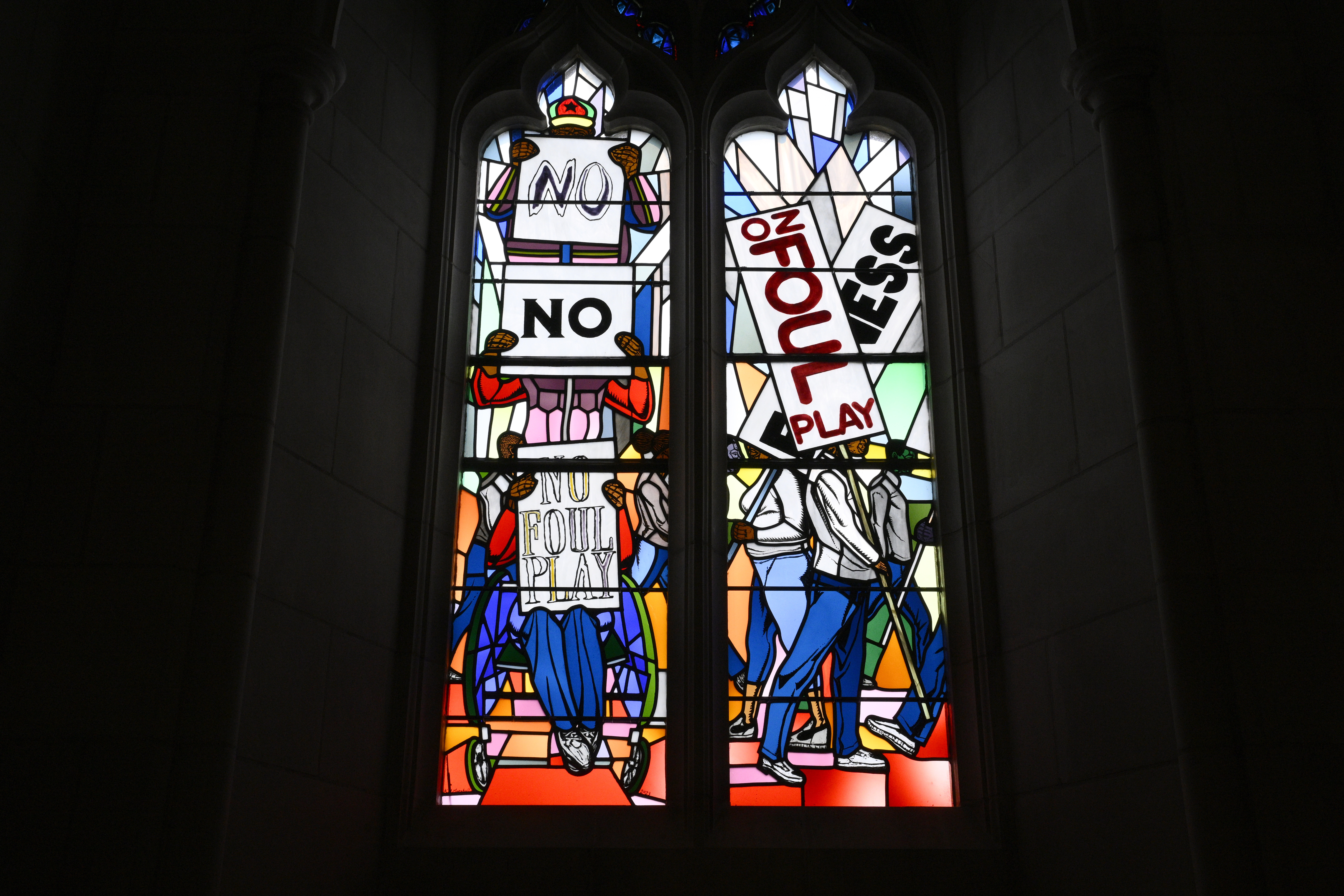 National Cathedral replaces windows honoring Confederacy with