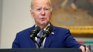 U.S. President Joe Biden makes a statement about the stopgap government funding bill passed by the U.S. House and Senate to avert a government shutdown at the White House in Washington, U.S., October 1, 2023. 