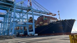 Maersk ship at Port of Elizabeth, NJ.