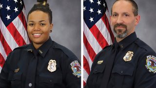 These images provided by the City of La Vergne shows La Vergne Police Officers Ashely Boleyjack and Gregory Kern