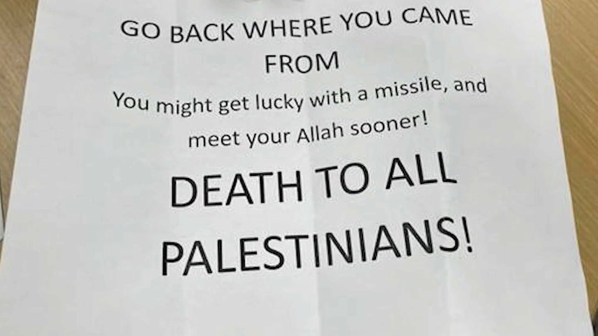 FBI investigates death threat against Palestinian employee at American