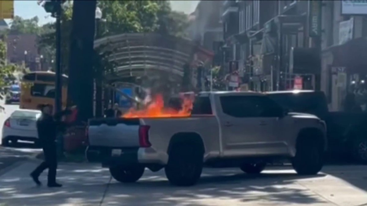 DC firefighters slow to respond to truck fire outside firehouse – NBC4 Washington
