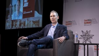Andy Jassy, chief executive officer of Amazon.Com Inc., during the GeekWire Summit in Seattle, Washington, U.S., on Tuesday, Oct. 5, 2021.