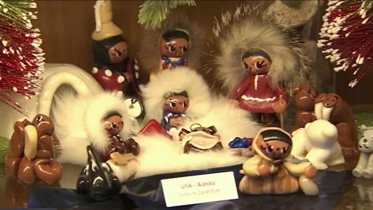 华盛顿特区修道院展示世界各地的圣诞场景