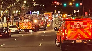 Georgia Avenue was closed in Silver Spring due to an apartment fire.