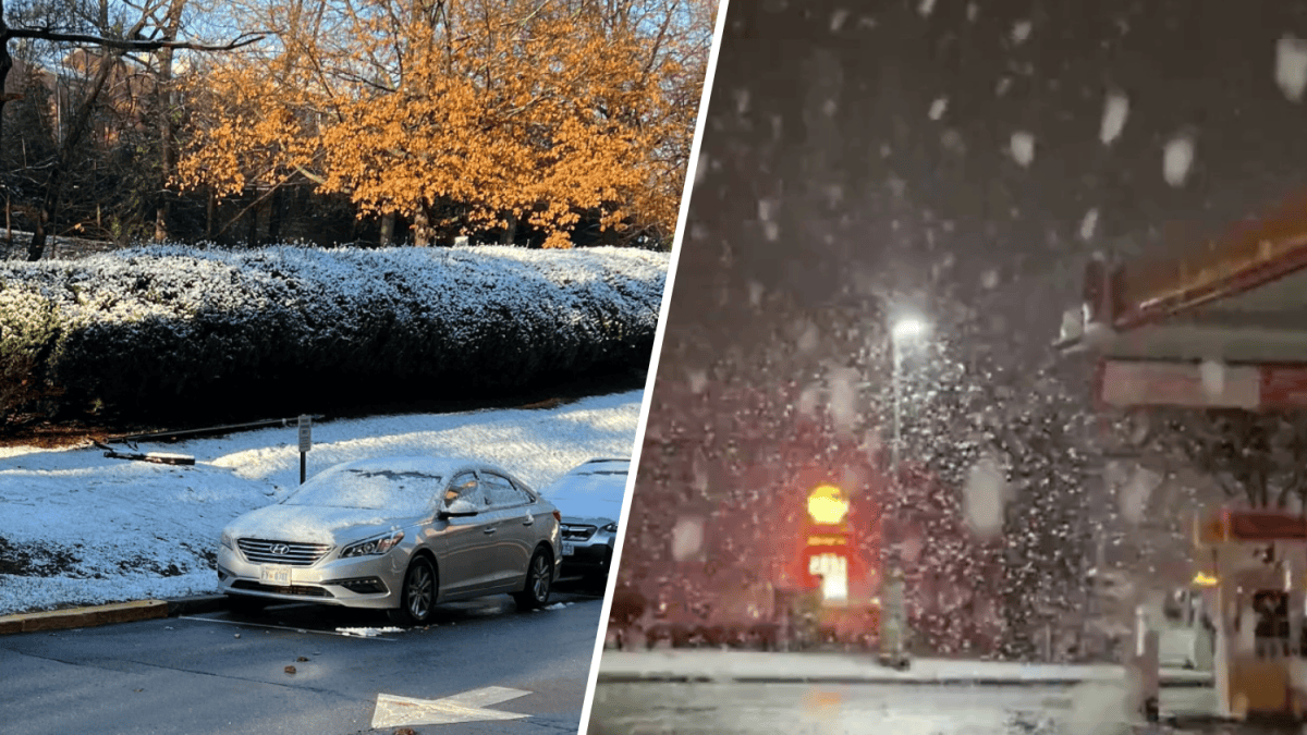 Wet snow falls in Washington DC area Monday, some schools delayed ...