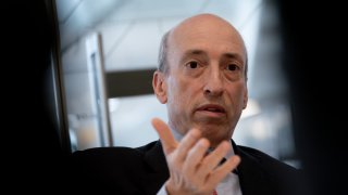 Gary Gensler, chairman of the US Securities and Exchange Commission (SEC), during an interview in Washington, DC, US, on Thursday, July 27, 2023. 