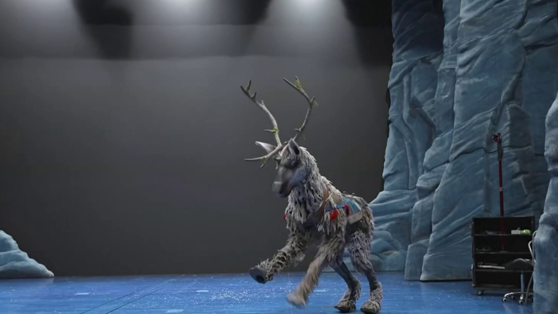 Go backstage at 'Frozen' at Seattle's Paramount Theatre and see how an  actor becomes Sven the reindeer