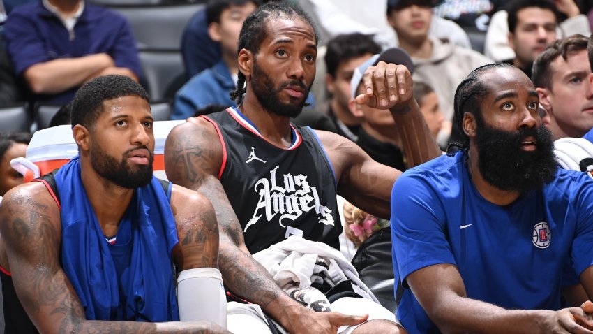 Paul George, Kawhi Leonard and James Harden