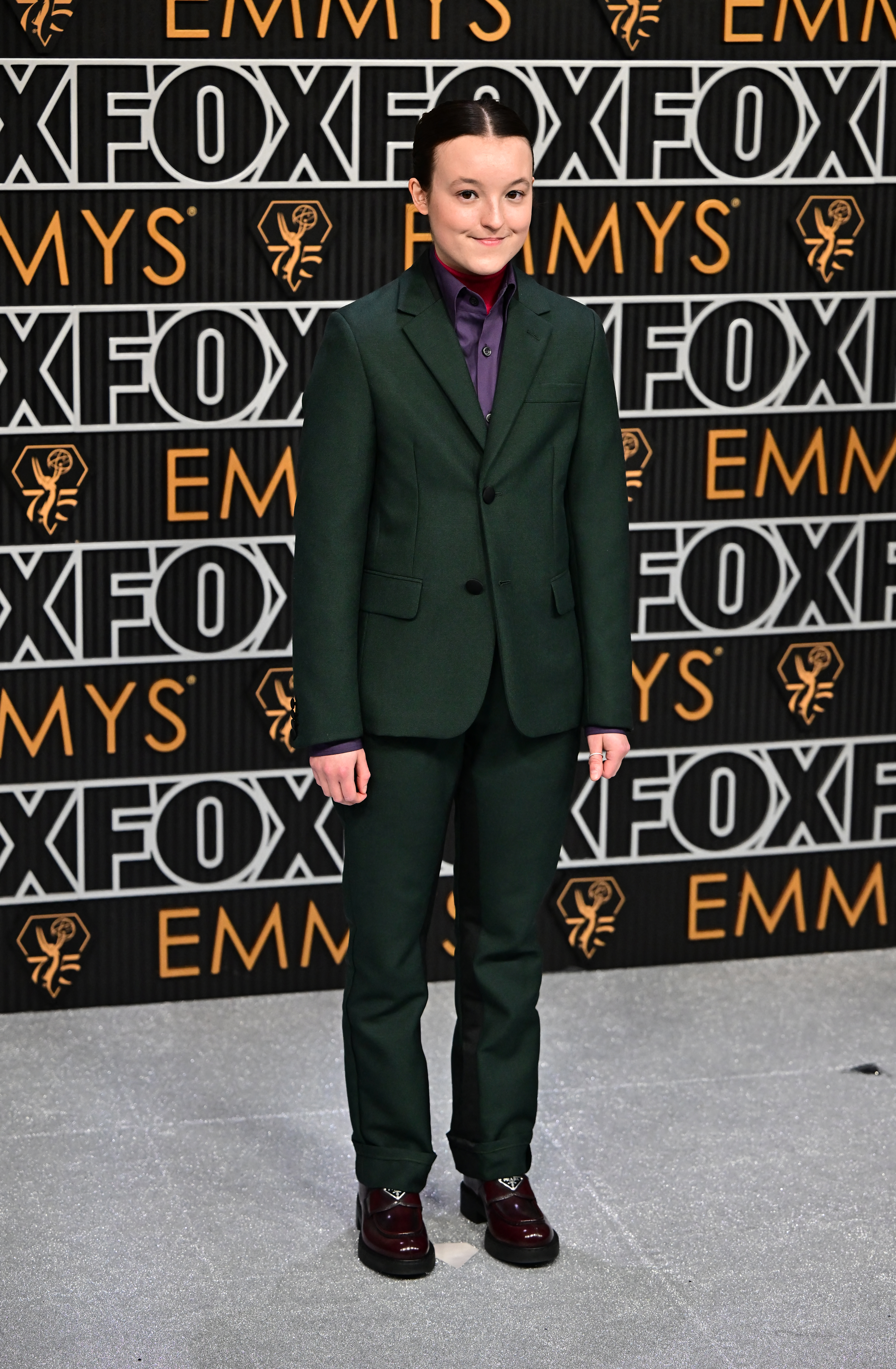 English actor Bella Ramsey arrives for the 75th Emmy Awards at the Peacock Theatre at L.A. Live in Los Angeles on January 15, 2024. (Photo by Frederic J. Brown / AFP) (Photo by FREDERIC J. BROWN/AFP via Getty Images)