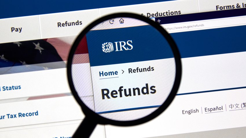 The refunds section under the irs.gov website.