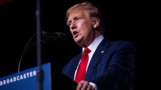 Republican presidential candidate, former U.S. President Donald Trump, speaks during the 2024 NRB International Christian Media Convention Presidential Forum at The Gaylord Opryland Resort and Convention Center on February 22, 2024 in Nashville, Tennessee. 