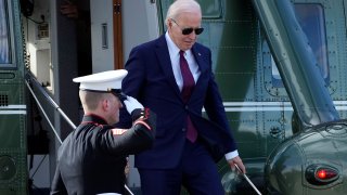 President Joe Biden arrives on Marine One to attend a fundraiser in San Francisco, Wednesday, Feb. 21, 2024.