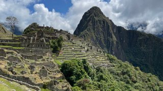 General view of the ancient Inca citadel of Machu Picchu