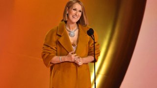 Celine Dion presents the "Album of the Year" award