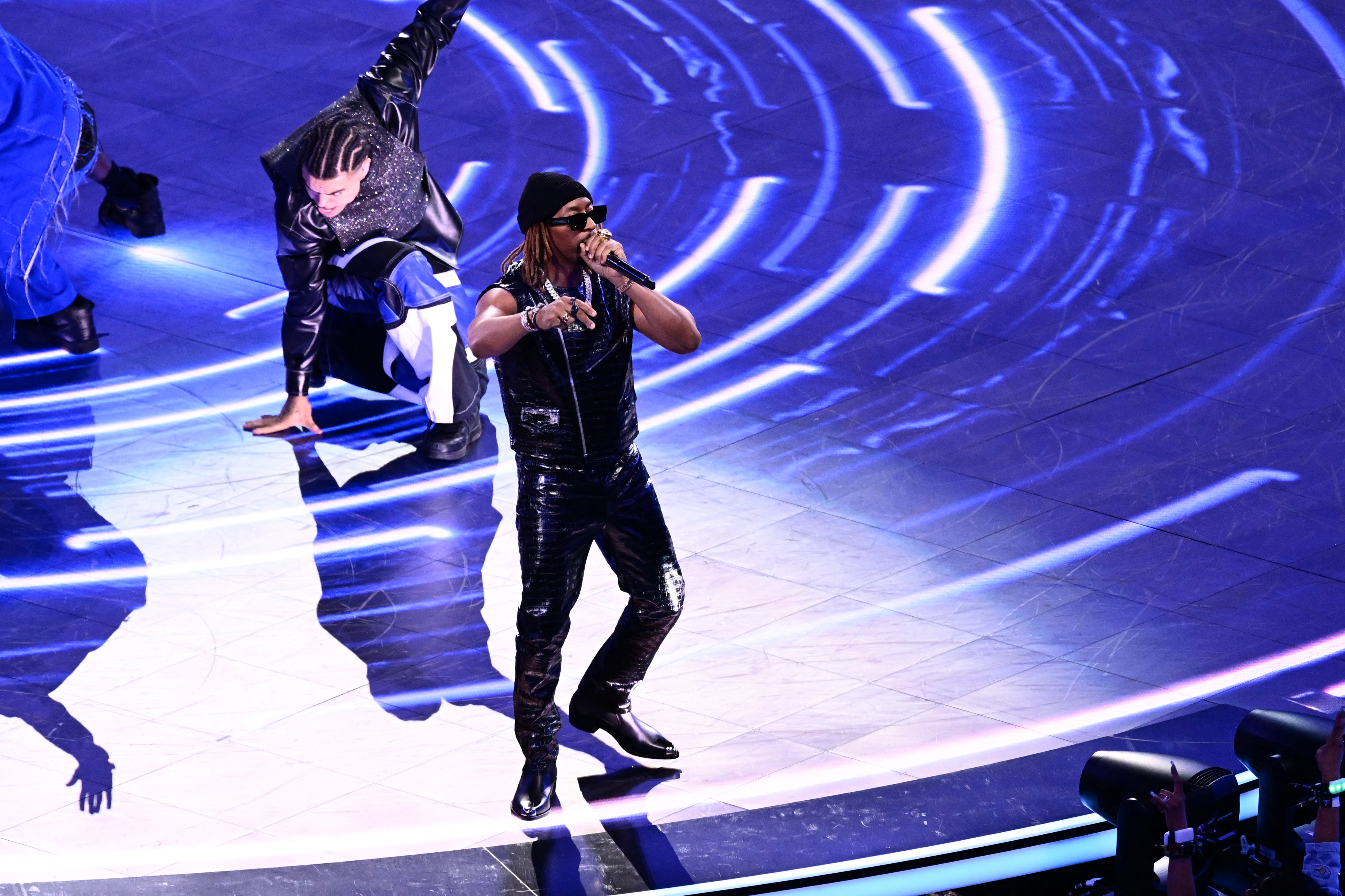 Lil Jon performs during the halftime show of Super Bowl LVIII in Las Vegas, Nevada, Feb. 11, 2024.