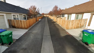 The street in Reno, Nev., where two homicides occurred Saturday.