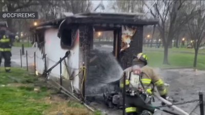 Man seriously injured in fire near Lincoln Memorial
