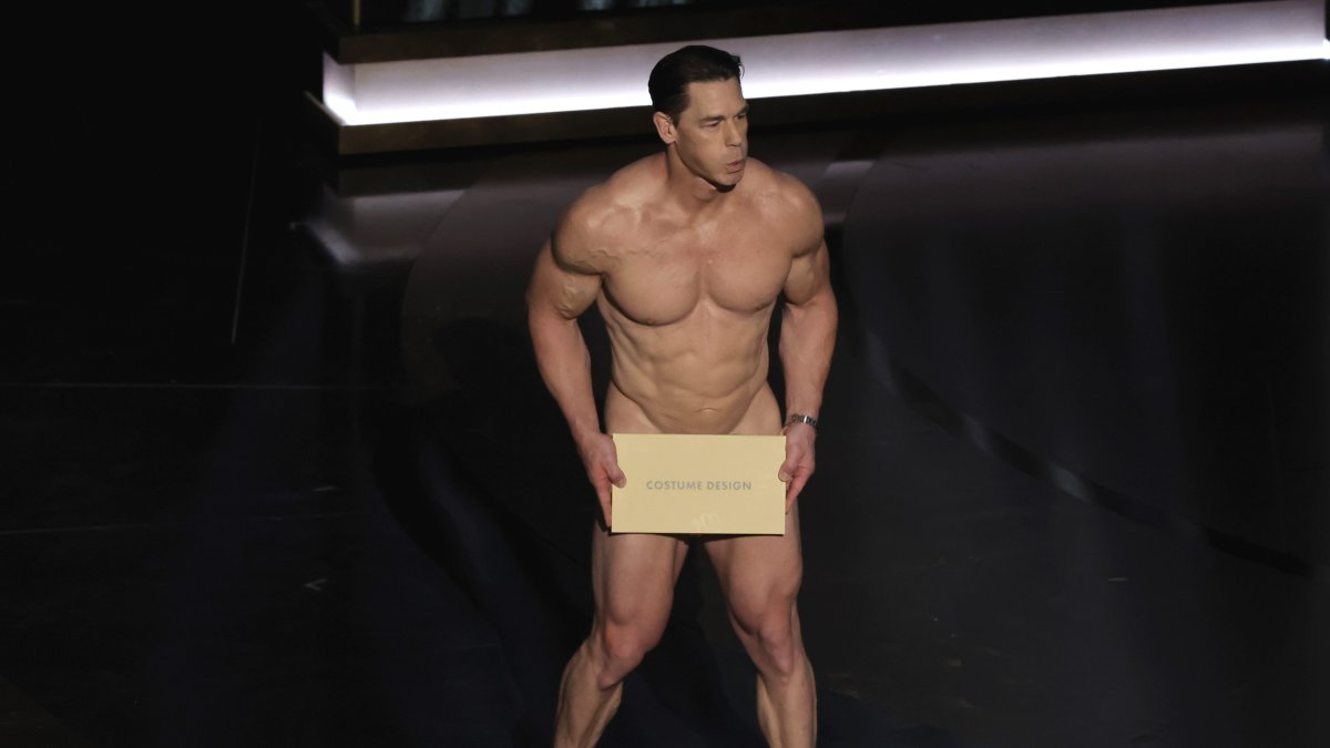John Cena presents award naked at 2024 Oscars NBC4 Washington