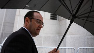 Michael Shvartsman walks following a hearing at the Manhattan Federal Court, in New York City, U.S. July 20, 2023. 