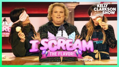 Valerie Bertinelli & Kelly Clarkson guess ice cream flavors blindfolded with Fortune Feimster