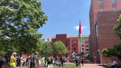 George Washington U. condemns raising of Palestinian flag on campus