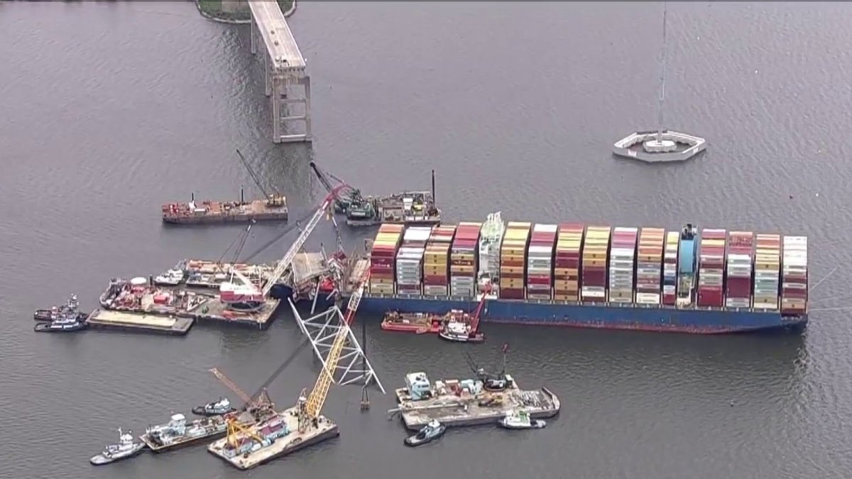 Cargo ship Dali that hit Key Bridge to be refloated on Monday NBC4