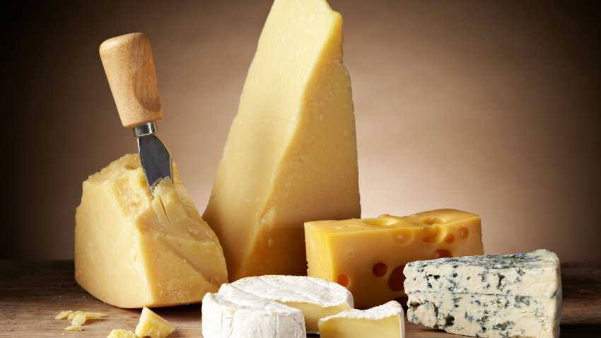 Different types of cheese.