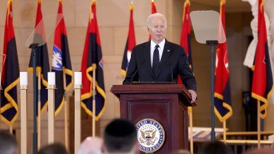 Biden condemns antisemitism as attack on democracy during Holocaust remembrance speech
