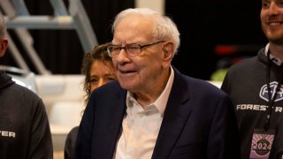 Warren Buffett walks the floor and meets with Berkshire Hathaway shareholders ahead of their annual meeting in Omaha, Nebraska, on May 3, 2024.