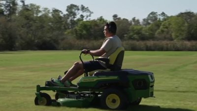 How a battery powered lawnmower might be better for the environment