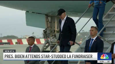 President Biden arrives in LA for fundraiser