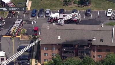 Woman hurt, residents displaced by West Falls Church apartment building fire