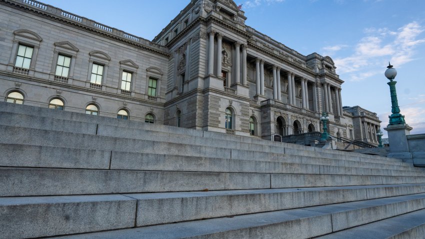 WASHINGTON, DC – FEBRUARY 26: Steps lead to the Thomas Jefferson Building of the Library of Congress on February 26, 2024, in Washington, DC. (Photo by J. David Ake/Getty Images)