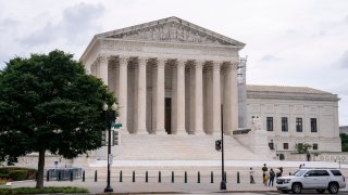 A view of the front of the US Supreme Court is seen June 6, 2024 in Washington, DC.