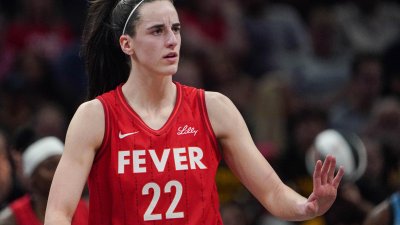 Caitlin Clark reacts to hard fouls from Chicago Sky