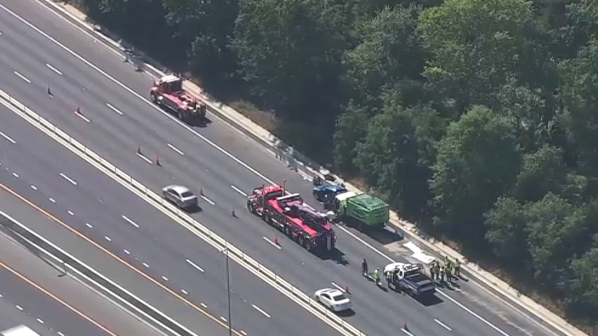 Child, woman die after truck driver crashes into broken-down SUV on I-66 shoulder – NBC Washington