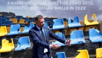 Ukraine displays destroyed stadium stand in Germany ahead of Euro 2024 opener